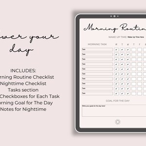 Morning & Nighttime Routine Checklists, Fillable Pdfs, Morning ...