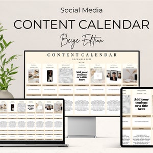 Google Sheets innehållskalender för sociala medier, Enkel, Innehållsplanering, Beige, Google Sheets innehållskalender, Beige innehållskalender, Verktyg