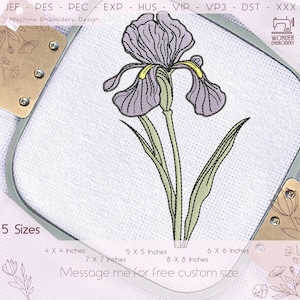 Violet February flower Machine Embroidery Design | February Birth Flower| Botanical | Floral Embroidery | Fall Embroidery | Herbs | Plants
