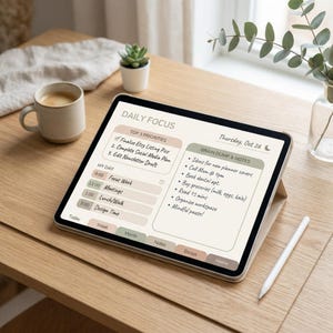 ADHD Planner Printable | Neurodivergent Digital Planner Bundle | GoodNotes & Canva Editable | Brain Dump and Habit Tracker