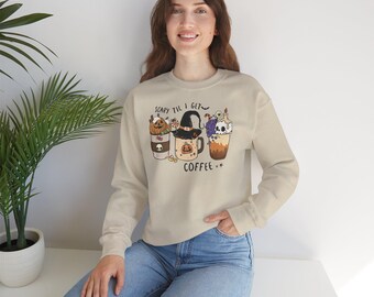 Halloween Coffee Cups Sweatshirt: Spooky Season Crewneck