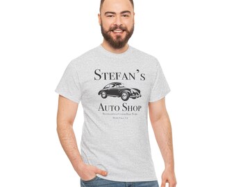 Stefan's Auto Shop Restorations Unisex Tee | Vampire Diaries Car Graphic