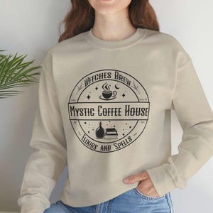 Mystic Coffee Sweatshirt| Vampire Diaries Themed Sweatshirt| Mystic Falls| Witchy| Spells & Elixirs| Coffee