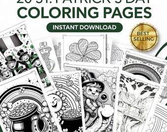 St Patricks Day Coloring Pages, Kids & Adults St Patricks Coloring Pages, St Patricks Day Coloring Sheets, St Patricks Day Printable