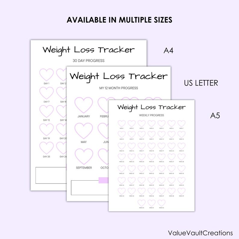 Weight Loss Tracker Printable Weight Loss Tracker Weight Loss Chart
