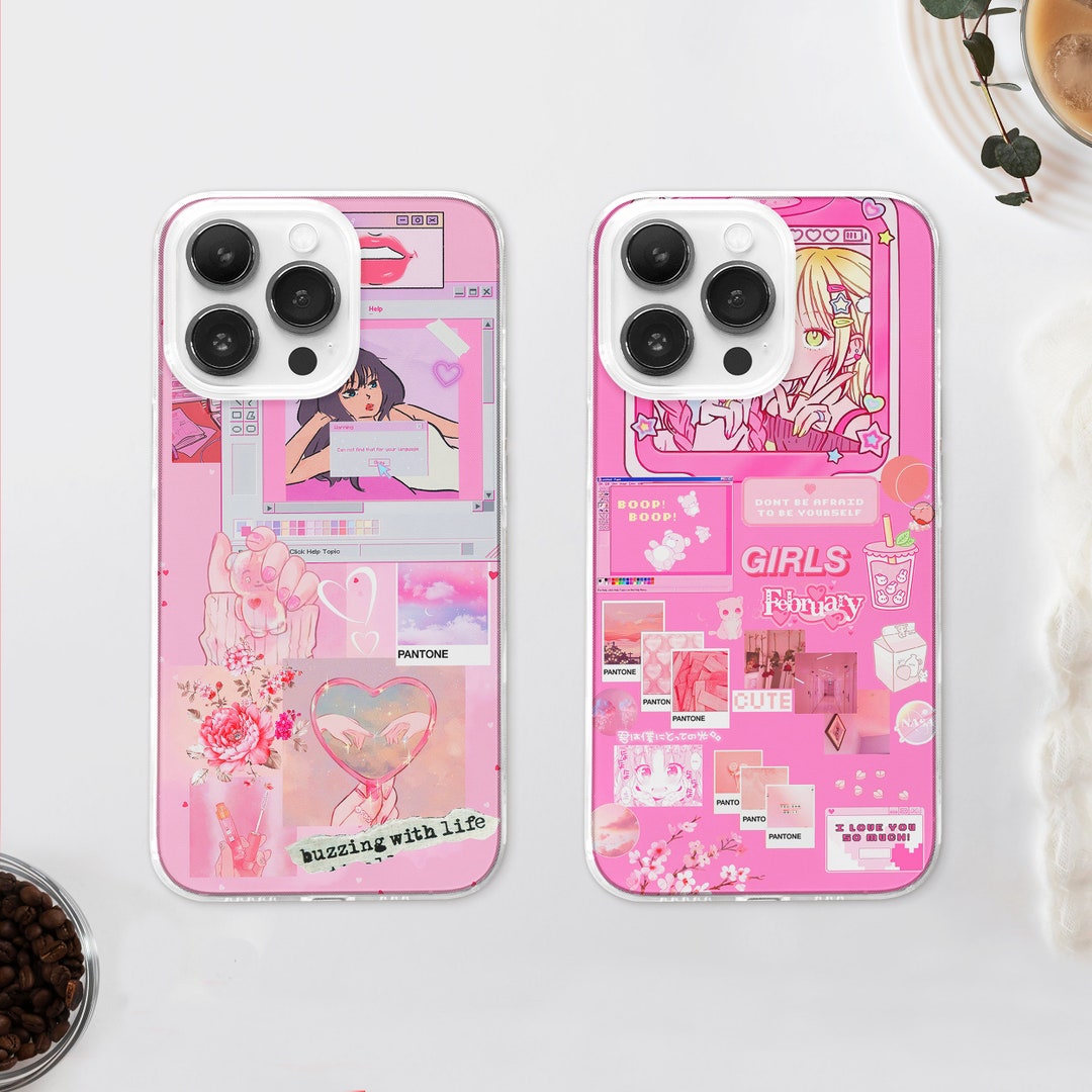 Anime Girly Collage Magsafe Phone Case: Y2K Kawaii Manga Cover