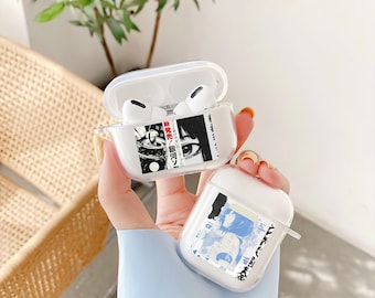 Japanese Anime Collage Airpods Case, Grunge Manga Airpods Cover, Juminocore Aesthetic Gift Airpods Gen 1, Gen 2, Gen 3, Gen 4 Airpods Pro 2