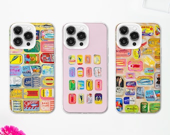 Sardine Tin Collage MagSafe Phone Case | Italian Summer Cover iPhone 16 15 14 Samsung