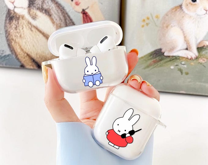 Japanese Lucky Rabbit Airpods Case: Cartoon Anime Bunny Cover, Beaded Charm Airpods 3 Gen