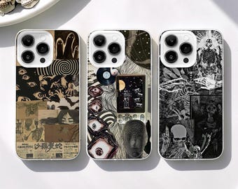Weird Gore Collage Magnetic Phone Case | Dark Grunge Eyeball Cover iPhone 17 16 Samsung