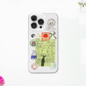 Funda MagSafe con recibo de anime japonés / Funda con collage de manga de dibujos animados / Funda de álbum de recortes kawaii / iPhone 16, 15, 14 y 13 / Samsung S24 y S23