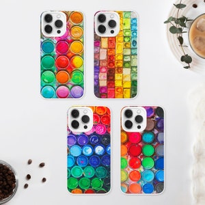 Watercolor Art Palette MagSafe Phone Case | Colorful Paint Box Phone Cover | Gift for Art Lovers | iPhone 15 14 13 12 11 | Samsung S23 S22