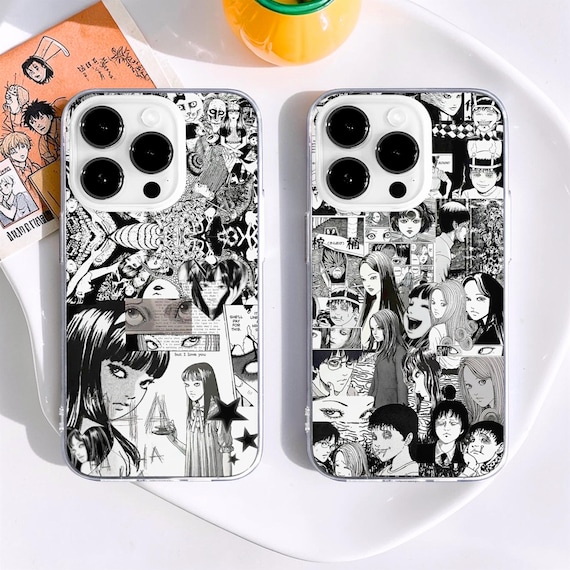 Anime Girl Scrapbook MagSafe Phone Case, Dark Manga Comics Cover iPhone 17 16 Samsung