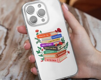 Personalisierte Lieblings-Bücherregal MagSafe-Telefon-Hülle | Benutzerdefinierte Bücherregal Handyhülle | Booktok Geschenk | Buchliebhaber | iPhone 15 14 | Samsung S24