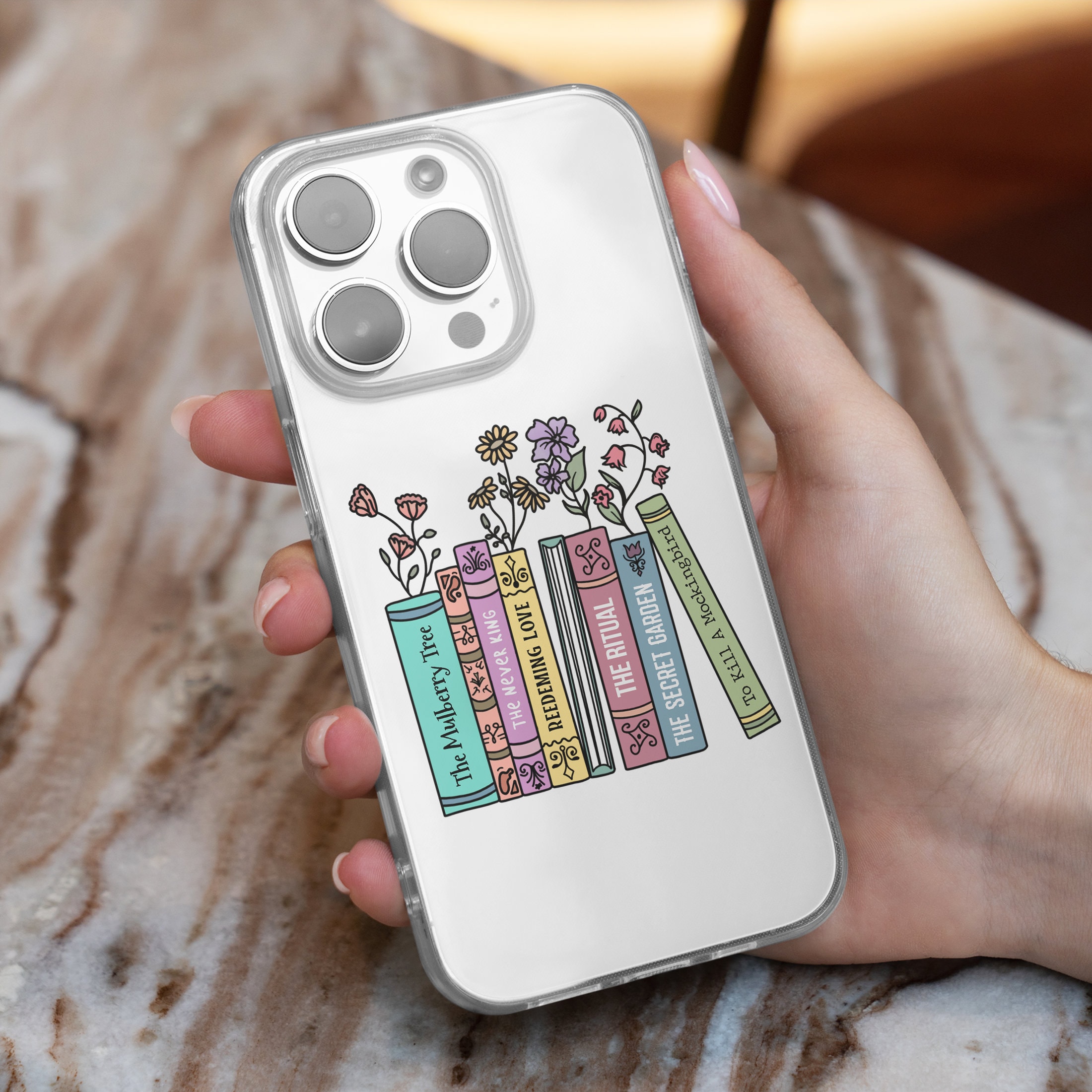 Anpassbare Lieblingsbücher MagSafe Handyhülle | Personalisierte Buchhülle | Bücherwurm Merch | Buchliebhaber Geschenk | iPhone 15 14 13 | Samsung S24