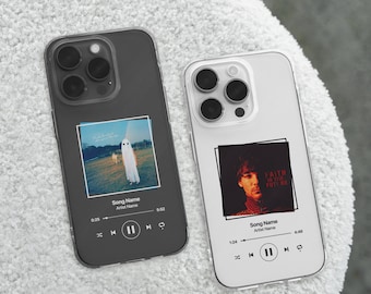 Gepersonaliseerde telefoonhoesje met muziekplaat | Aangepaste albumhoes | Aangepast muziekcadeau iPhone 17 Samsung