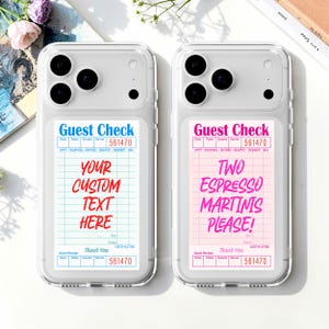 Custom Retro Guest Check MagSafe Phone Case, Diet Coke Cover iPhone 17 Samsung S26