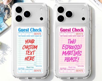 Custom Retro Guest Check MagSafe Phone Case, Diet Coke Cover iPhone 17 Samsung S26