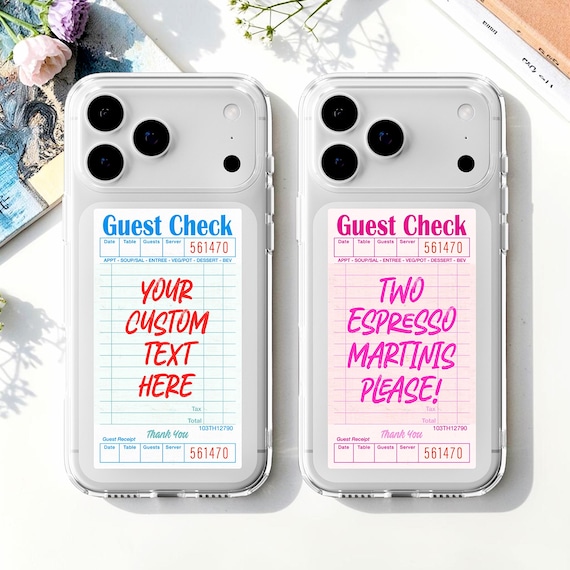 Custom Retro Guest Check MagSafe Phone Case, Diet Coke Cover iPhone 17 Samsung S26