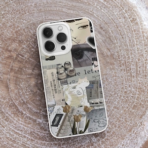 Japanese Anime Collage MagSafe Phone Case, Japanese Comics Phone Cover, Manga K-Drama Art Phone Case, iPhone 15 14 13, Samsung S23 S22, japanese black white japanese merch, comics manga anime phone case, blue print japanese case, pixel huawei lofi