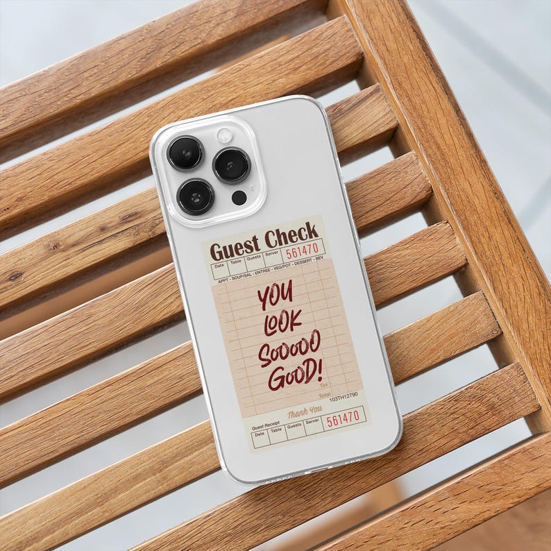Customizable Retro Guest Check MagSafe Case, Personalized Text Phone Cover, Preppy Custom Quote Case, iPhone 16 15 14, Samsung S24, create your own guest check phone case, typography gift, cute espresso martini case, waitress receipt, guest receipt