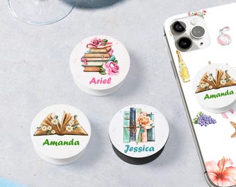 Personalisierte Buch Liebhaber Griff | Retro Bookish Kindle Halter, benutzerdefinierte Lieblingsbücher Telefon Zubehör