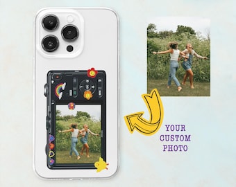 Funda MagSafe para cámara retro con foto personalizada: Funda personalizada con foto para iPhone y Samsung