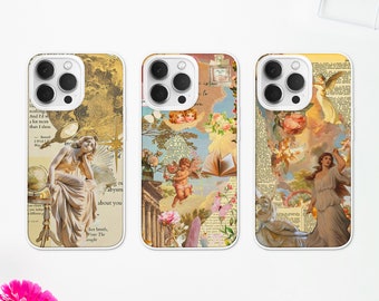 Vintage Angel Collage MagSafe Phone Case | Renaissance Art Cover, Cherub Gift iPhone Samsung S25