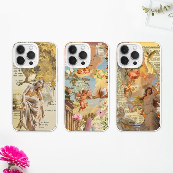 Vintage Angel Collage MagSafe Phone Case | Renaissance Art Cover, Cherub Gift iPhone Samsung S25