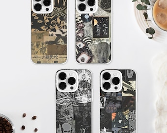 Weird Gore Aesthetic MagSafe Phone Case | Dark Aesthetic Collage Phone Cover | Grunge Eyeball Phone Case | iPhone 16 15 13 | Samsung S23 S22