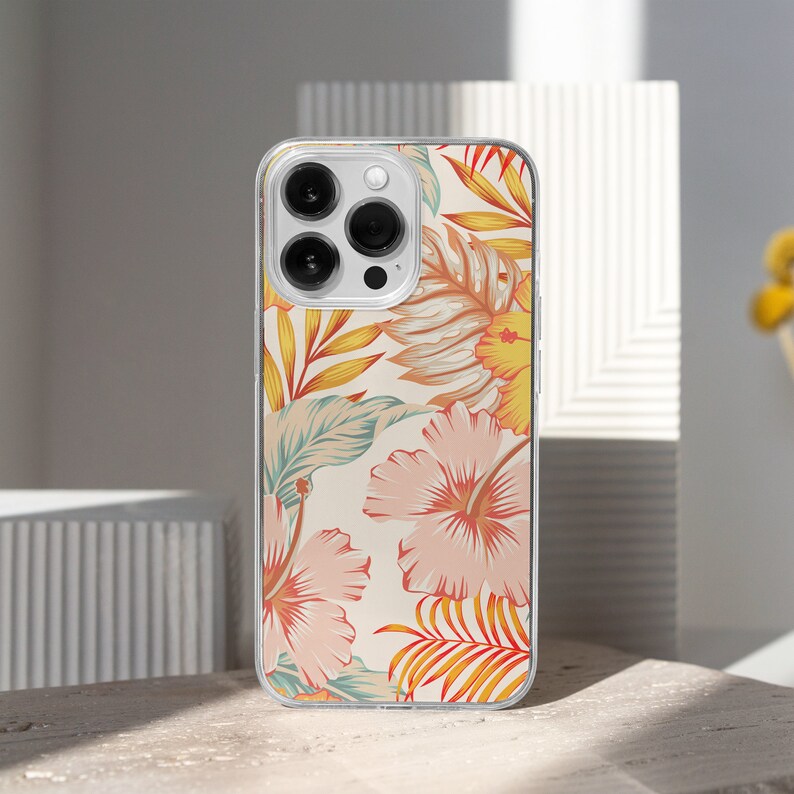 Hawaiian Flower MagSafe Phone Case, Aesthetic Hibiscus Phone Cover, y2k Tropical Coquette Phone Case, iPhone 15 14 13, Samsung S23 S22, retro groovy summer floral phone case, summer hibiscus case, y2k coquette blue hibiscus, hawaaian flower