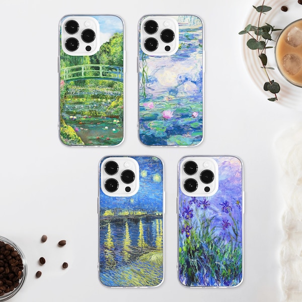 Claude Monet MagSafe Phone Case | Painting Artwork Phone Cover | Famous Artist Phone Case | iPhone 15 14 13 12 11 X | Samsung S24 S23 S22