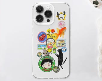 Anime Cartoon Receipt MagSafe Phone Case | Strawberry Manga Moodboard Phone Cover | Kawaii Goldfish Case | iPhone 16 15 14 | Samsung S24 S23