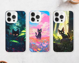 Anime Cat MagSafe Phone Case | Japanese Manga Cartoon Cover iPhone 16 15 14 Samsung