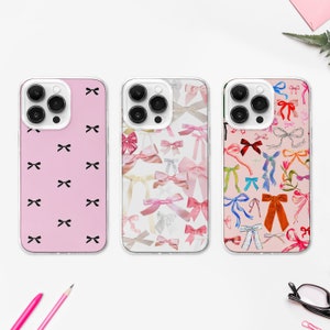 Pink Ballet Bow Coquette Magsafe Phone Case | Preppy Ribbon Phone Cover | Cute Balletcore Phone Case | iPhone 15 14 13 12 | Samsung S24 S22