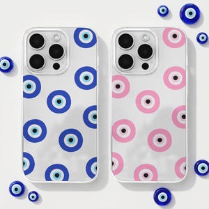 Pink Evil Eye MagSafe Phone Case | Spiritual Aura Nazar Protective Cover iPhone 17 Samsung
