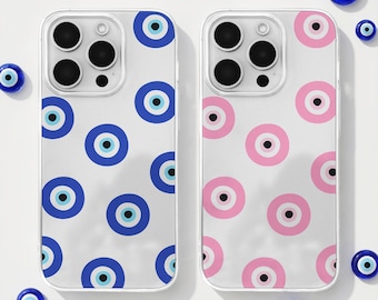 Pink Evil Eye MagSafe Phone Case | Spiritual Aura Nazar Protective Cover iPhone 17 Samsung
