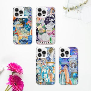 Etui na telefon MagSafe ze znakiem zodiaku Wodnika | Etui na telefon z kolażem ze znakiem astrologii Wodnika | Etui Witchy Celestial | iPhone 15 14 | Samsung S23