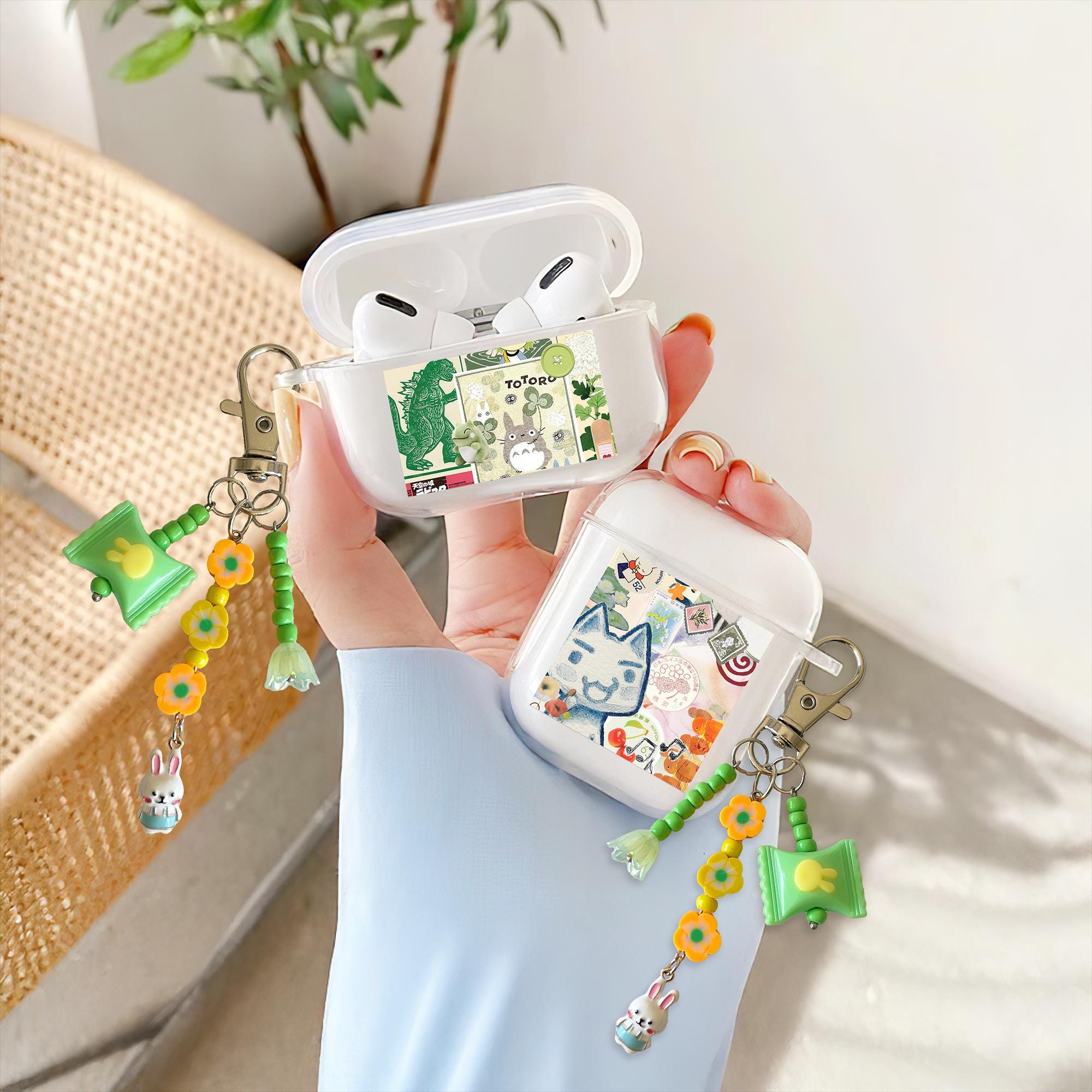 Japanese Juminocore Airpods Case With Charm, Kawaii Cartoon Cover