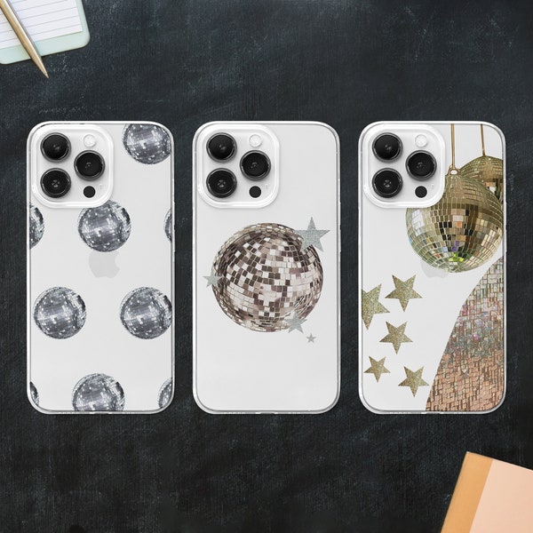 Shimmer Disco Ball MagSafe Phone Case | Glitter Mirrorball Phone Cover | Disco Star Glitter Phone Case | iPhone 15 14 13 | Samsung S24 S22