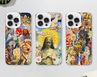 Jesus Christ Collage Phone Case | Christian Scripture Phone Cover | Religious Christmas Gift | iPhone 15 14 13 12 11 | Samsung S23 S22 Ultra