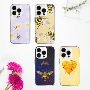 Bumblebee Lover MagSafe Phone Case | Honeycomb Phone Cover | Yellow Warm Honey Phone Case | iPhone 15 14 13 12 11 X| Samsung S23 S22 Ultra