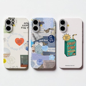 Christian Collage MagSafe Phone Case, God's Quotes Teen Cover iPhone 17 16 15 Samsung