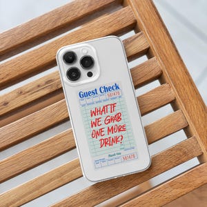 Customizable Retro Guest Check MagSafe Case, Personalized Text Phone Cover, Preppy Custom Quote Case, iPhone 16 15 14, Samsung S24, create your own guest check phone case, typography gift, cute espresso martini case, waitress receipt, guest receipt