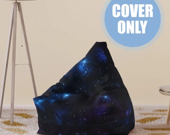 Galaxy Bean Bag Chair Cover, Purple Space Furniture Small Large Adult & Kids, Sofa Apartment, Galaxy Space Gift, Dorm Decor, Best Gift Idea