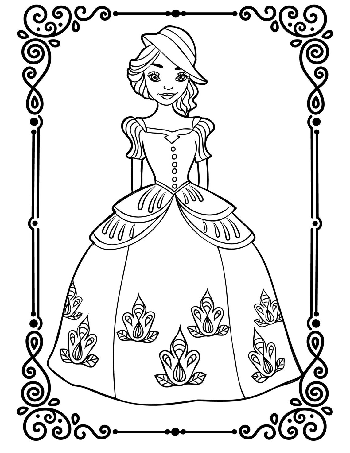 Printable Princess Coloring Pages for Kids, Princess Coloring Sheets ...