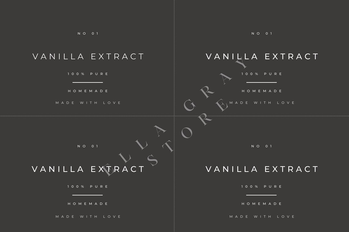 Vanilla Extract Printable Labels/homemade/made With Love/easy &amp; Simple - Etsy