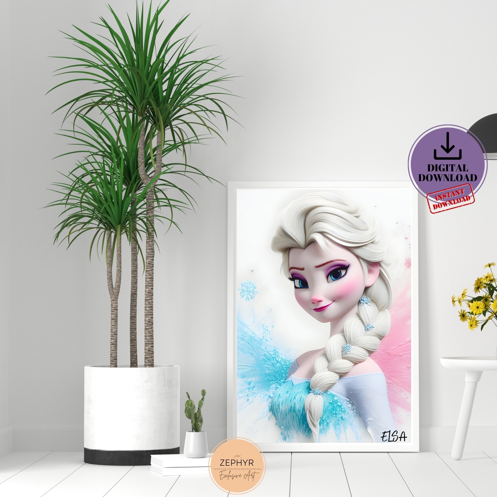 Frozen Nursery Wall Art, Elsa Frozen Wall Art, Nursery Child Kids Decor ...