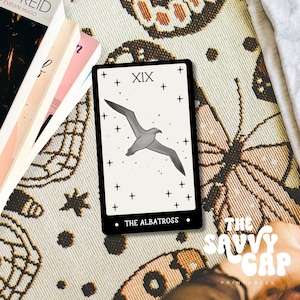 Marcador de cartas de tarô do Albatroz • TTPD • Departamento de Poetas Torturados • Marcador para impressão • Swifties • Presentes para leitores • Estudioso