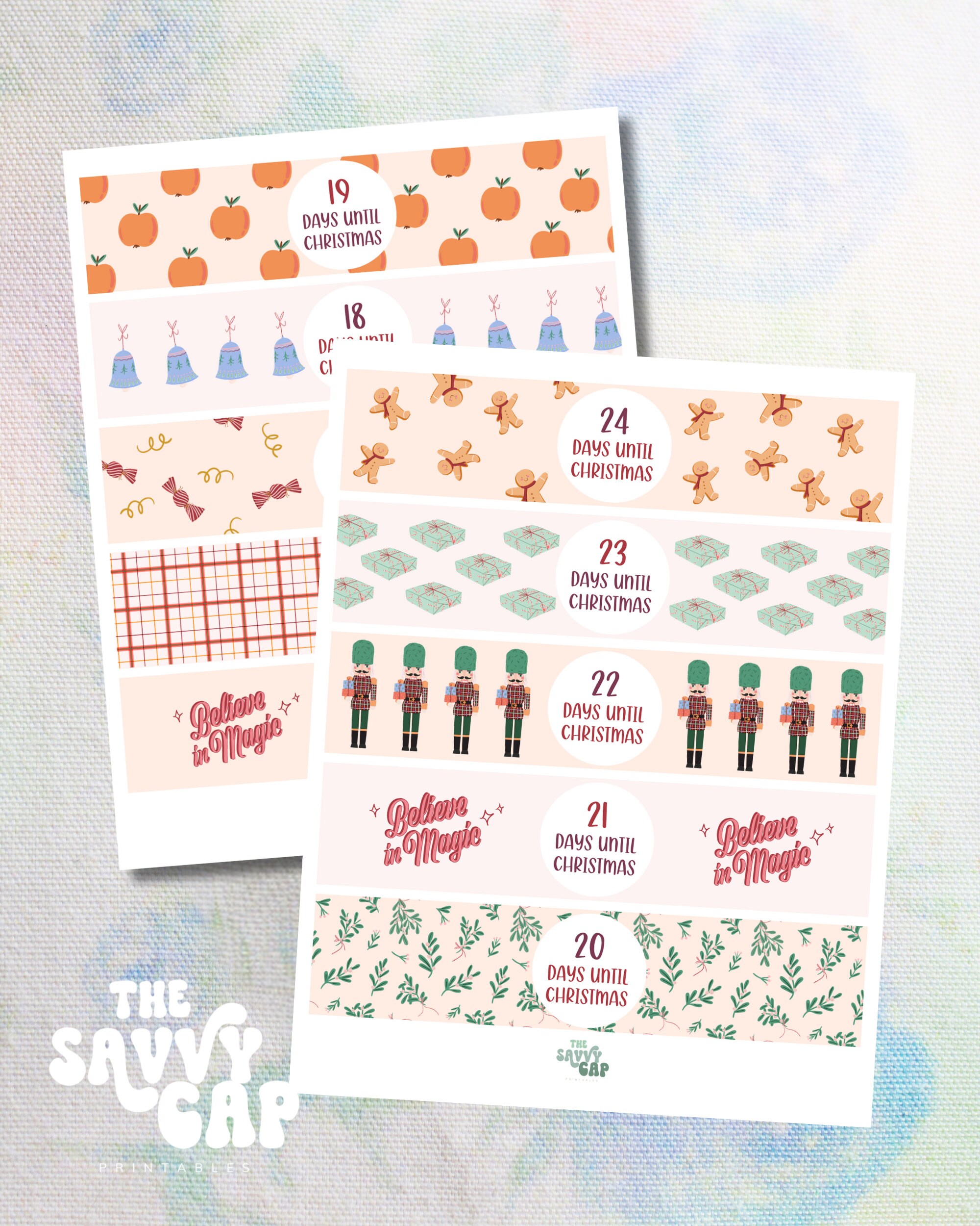 Printable Christmas Countdown Paper Chain Kids Advent Calendar (PDF